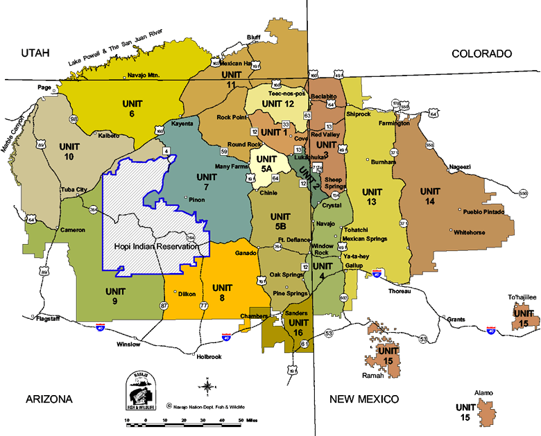 Navajo Indians Map